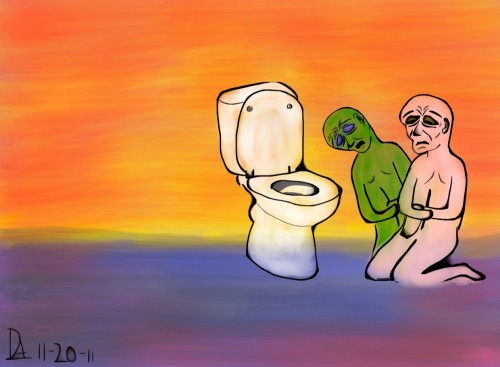 Nauseous By The Toilet by Daniel Leighton